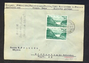 Germany 1947 Rheinland-Pfalz Cover to Sweden - Picture 1 of 1