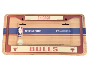 Chicago Bulls NBA Licensed Red Painted Chrome Metal License Plate Frame By RICO - Picture 1 of 2