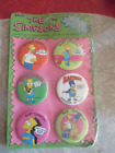 NIP Vintage SET Of SIX Matt Groening THE SIMPSONS PINS BADGES - 1990's