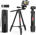 CAMOLO Phone Tripod,69.7” Camera Tripod with Extension Arm for Travel Aluminum