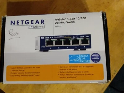 NETGEAR ProSafe (FS105) 5-Port 10/100 Desktop Switch used working - Image 1 of 2