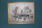 Fab signed framed Oil Painting of Moulin Rouge by W.Bonsall 66cm x 56cm
