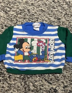 Vintage 80s Disney Baby Mickey Mouse Sweatshirt Sweater Disney Babies 12MOS Rare - Picture 1 of 6