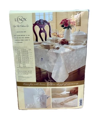Lenox Fruitier Ivory Jacquard 70" Round Tablecloth NEW - Image 1 of 4