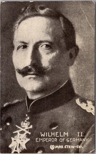 Vintage 1910s WWI-Era Postcard "WILHELM II - EMPEROR OF GERMANY" Unused - Picture 1 of 2