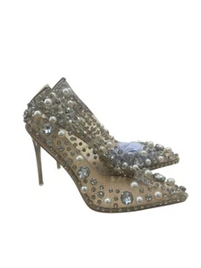 AZALEA WANG ROOK BEJEWELED HIGH HEEL PUMP-Womens Size 10 - Picture 1 of 6