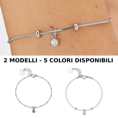 Sagapo Joy Bracciale Donna Acciaio Regolabile con Zircone SJY0 Vari colori - Immagine 1 di 2