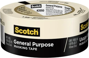 Scotch General Purpose Masking Tape, 1.88 in x 60.1 yd, Beige, Sticks for Up to - Picture 1 of 9