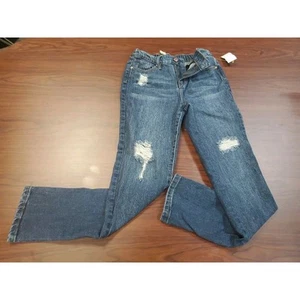 YMI Jeans Girls 14 Blue Denim High Rise Taylor Hybrid Distressed Rigid Stretch - Picture 1 of 7