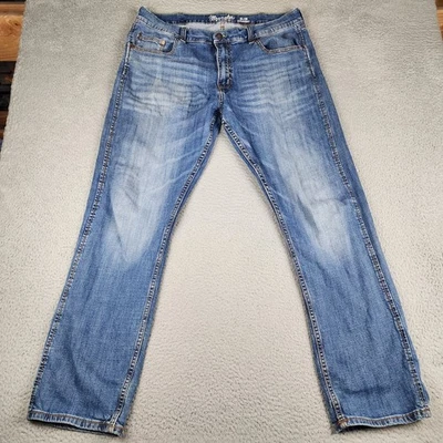 Wrangler Jeans Mens 38x34 Blue Retro Slim Straight Western Work Wear Cowboy - Image 1 of 4