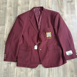 NUEVO Blazer Edwards Borgoña Para Hombre 46S Veteranos de Guerras Extranjeras Botón Dorado - Imagen 1 de 13