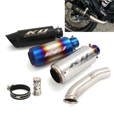 Exhaust Midd Pipe 2" Muffler Tips Modified For Duke 125 250 390 RC390 2017-2020 - Image 1 of 4