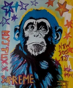 Pintura original única firmada arte moderno abstracto pintura imagen arte pop - Imagen 1 de 9