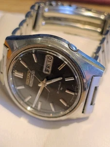 Seiko 5 Actus Automatic Grey Sunburst Dial 7019-8010 Japan - Picture 1 of 7