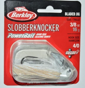 berkley powerbait slobberknocker bladed bass vibrating jig 3/8oz white - Picture 1 of 2
