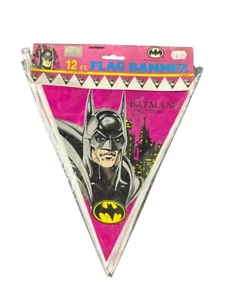 BATMAN RETURNS Vintage 1991 DC Comics 12 Foot Vinyl Birthday Party Banner - Picture 1 of 1