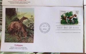 DINOSAURS  EOHIPPUS ANCESTOR TO MODERN HORSE FLEETWOOD CACHET 1996 FDC VF UNADDR - Picture 1 of 1