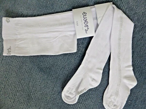 ewers Strumpfhose, weiß mit Glitzerstreifen. NEU!!!