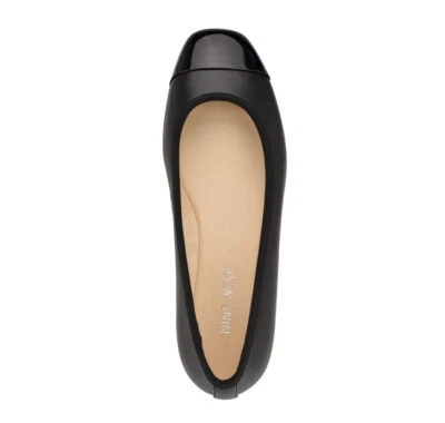 Zapatos planos de ballet Nine West para mujer talla 7 negros Teland sin cordones punta $80 Foto 1 de 3
