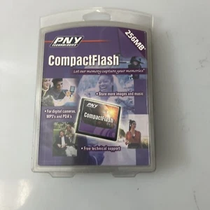 Vintage PNY 256MB CompactFlash Memory Card Brand New Sealed - Picture 1 of 24