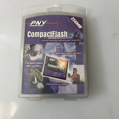 Vintage PNY 256MB CompactFlash Memory Card Brand New Sealed - Image 1 of 4