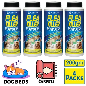 4x Flea Killer Powder Flea Treatment for Indoor & Outdoor Crawling Insect 200g - Picture 1 of 2