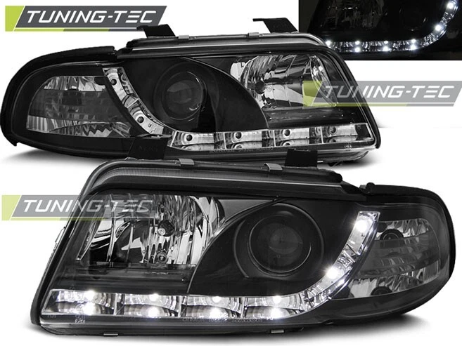 Scheinwerfer Audi A4 B5 LED Tagfahrlicht Optik Schwarz Bj.1999-9.2000 - Bild 1 von 1