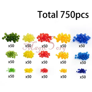 750 Stck. Angeln Facettiert Acryl Perlen Kit Texas Live Bait Rig Bobber Stops 4/6/8 mm - Bild 1 von 6