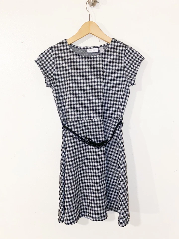 Place Girls Dress Pullover Black White Plaid Size 12 Party - Image 1 of 4