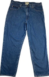 Pantalones de mezclilla forrados de lana para hombre LL BEAN talla 38x32 pierna recta azul algodón - Imagen 1 de 7