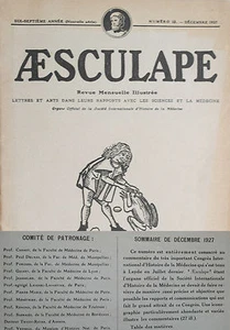 Aesculape n12- 1927 : L'Art et la Médecine (Voir Sommaire Photo) - Picture 1 of 3