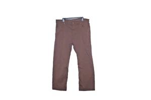 Prana Pants Mens 38x30 Brown Slim Fit Nylon Stretch Hike Camp Fish - Picture 1 of 4