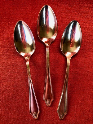 COMMUNITY PLATE GEORGIAN set of 3 TEA SPOONS EXCELLENT! - Image 1 of 3
