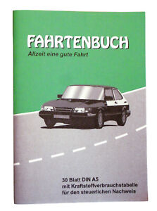 Fahrtenbuch DIN A5 Fahrtenheft 30 Blatt Fahrtenbücher PKW für Finanzamt Buch A 5