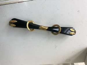 Victorian Black Onyx Rolled Gold Morning Pin   - Picture 1 of 5