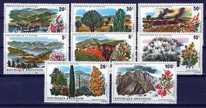 Rwanda 685-692 MNH Landscapes Flowers Plants Wildlife ZAYIX 0624S0568 - Picture 1 of 3