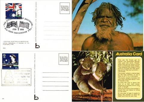 Australia Bicentennial 1988 FDC 2 Postcards Captain James Cook Museum Cover