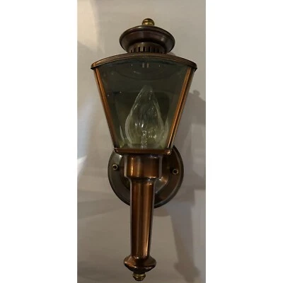 Copper Light Fixture 13 In Tall - Image 1 of 3