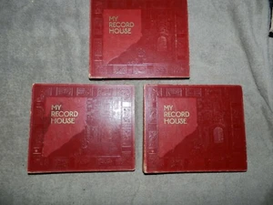  Lot of 3 My Record House 45 rpm vintage storage albums with 32 Assorted 45s - Picture 1 of 8