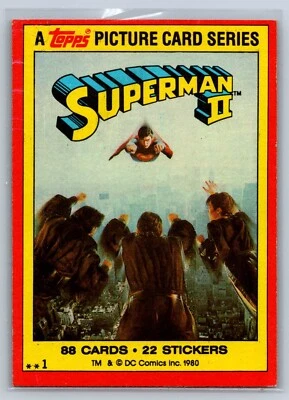 Superman II (2) La Película (Topps 1980) Juego Completo 88 Cartas Casi Nuevo-Como Nuevo Alto Grado Foto 1 de 4