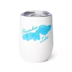 Vaso de vino acuático Pewaukee Lake Waukesha County Wisconsin - Imagen 1 de 4