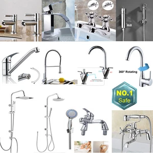 Bathroom Sink Basin Kitchen Mixer Tap Set Waterfall Bath and Shower Faucet Set - Picture 1 of 122