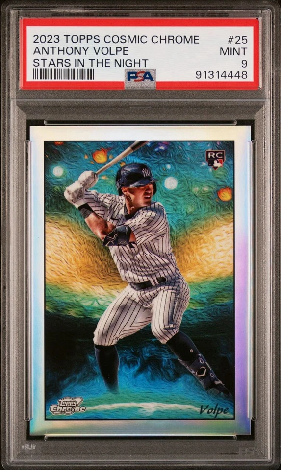 2023 Topps Cosmic Chrome Stars in the Night STN-25 Anthony Volpe Rookie Yankee - Image 1 of 3
