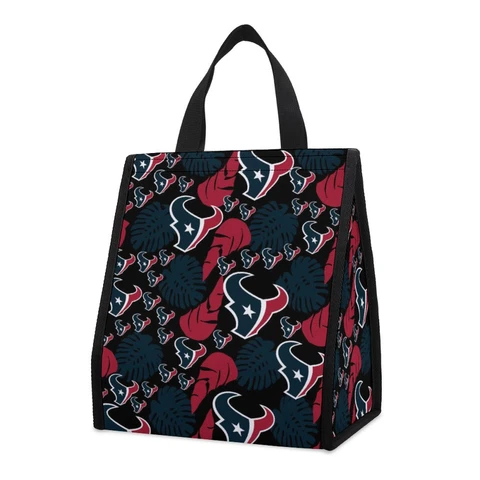 Houston Texans Foldable Insulation Lunch Bag Cold Bag Fans Picnic Handbag Cover
