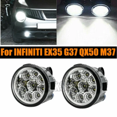 Par de luces antiniebla LED de parachoques 6000K luces de conducción para INFINITI NISSAN QX50 M37 Foto 1 de 4