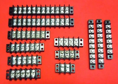 Molded Phenolic Black Barrier /Terminal Boards   Quantity 12 - Image 1 of 4