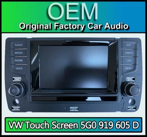 VW Navigation Screen Bluetooth touchscreen display Volkswagen sat nav 5G0919605D - Picture 1 of 3