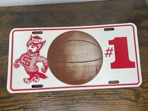 NC STATE NCSU Wolfpack National NCAA Champs Nummernschild #1 Vintage 1983 Basketball - Bild 1 von 2