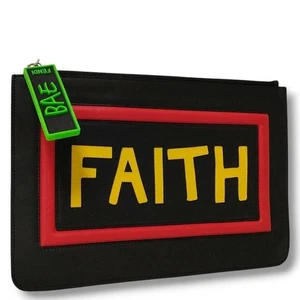 FENDI BIGBANG SOL Collaboration Leather Clutch Bag Black Used - Picture 1 of 10