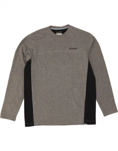 COLUMBIA Mens Omni-Shield Top Long Sleeve Large Grey Colourblock Polyester DL64 - Picture 1 of 3